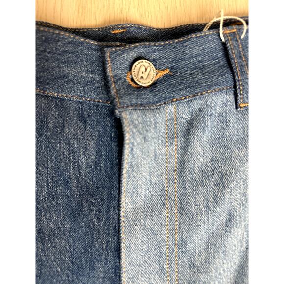 AVAVAV Smock Detail Wide Blue Denim - Size S - NEW - Picture 3 of 10